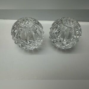 WATERFORD Crystal Ball Candlesticks - Pair